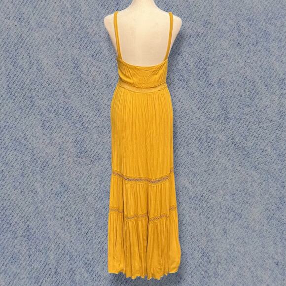 Altar’d State Yellow Lace Detail Maxi Dress Sz: XS - Picture 2 of 7